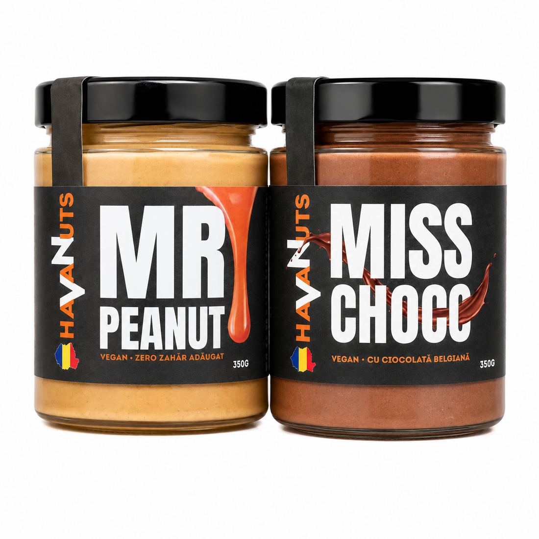 Pachet DUO Descoperă – MR PEANUT 350 g + MISS CHOCO 350 g
