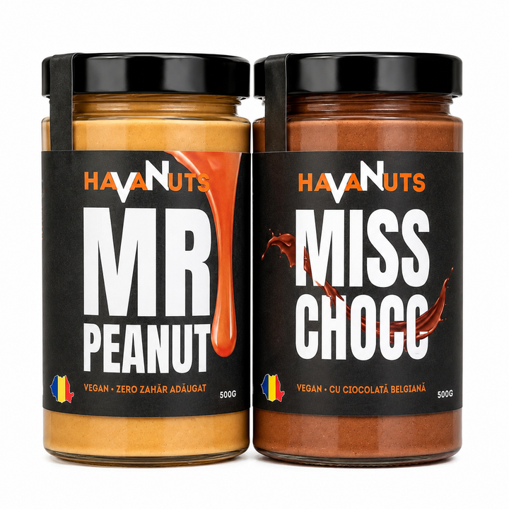 Pachet DUO Familie – MR PEANUT 500 g + MISS CHOCO 500 g